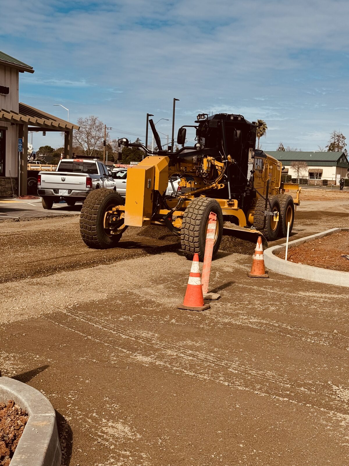Mountain subdivision pipeline and roadwork